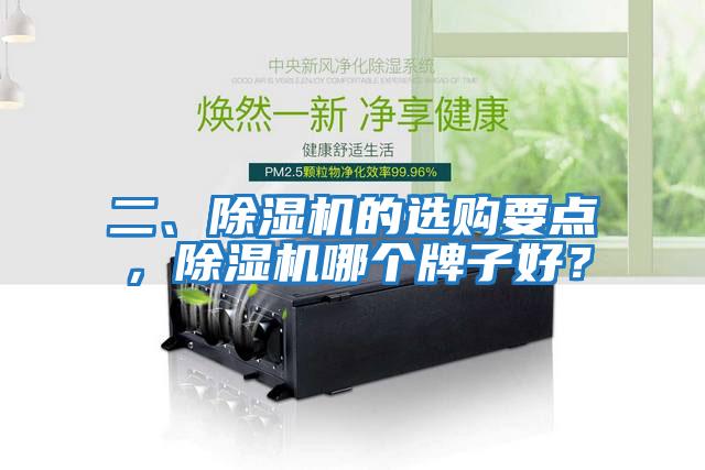 二、除濕機的選購要點，除濕機哪個牌子好？