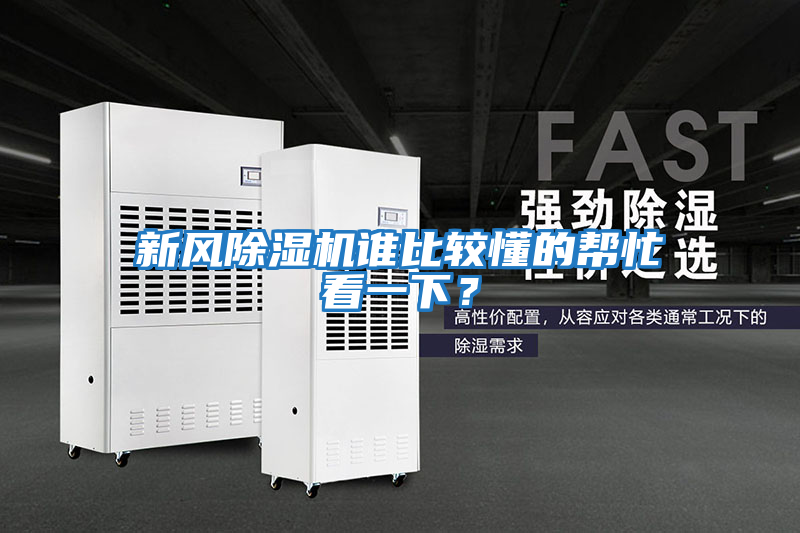 新風除濕機誰比較懂的幫忙看一下？