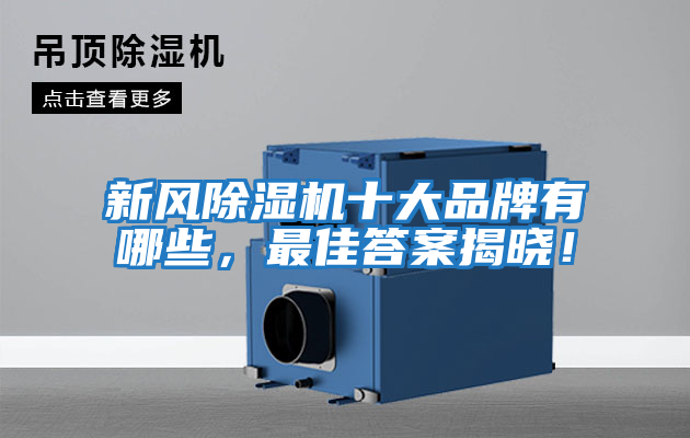 新風除濕機十大品牌有哪些，最佳答案揭曉！