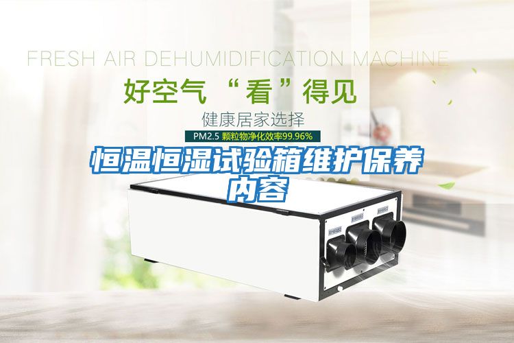恒溫恒濕試驗箱維護保養內容