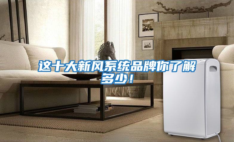這十大新風系統品牌你了解多少！